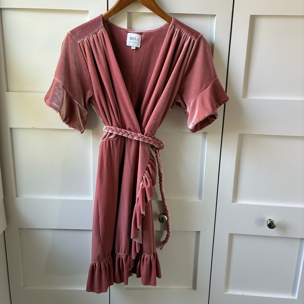 Misa Los Angeles V-Neck Mini Dress